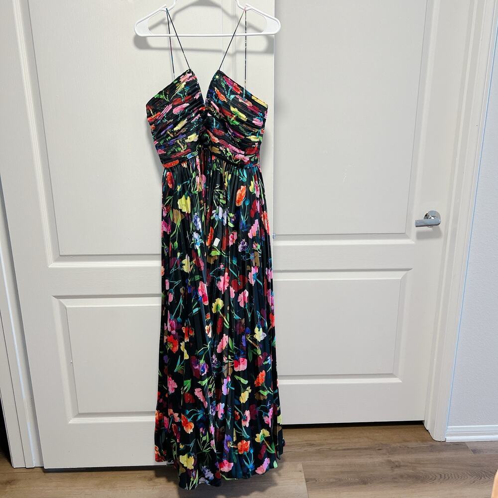 Aiifos Adriana pleated floral Gown Size 6 - Picture 7 of 10